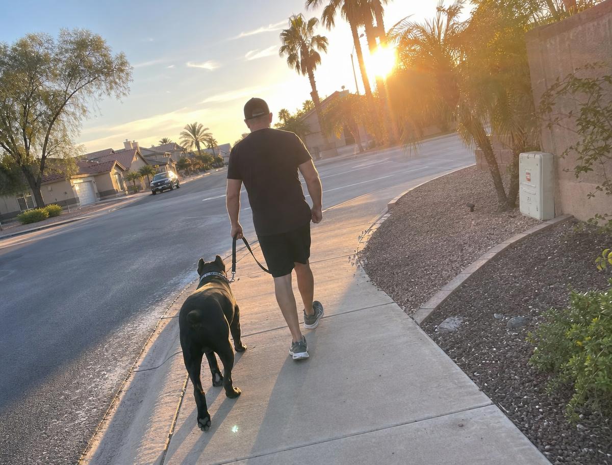 Rocco, a rescued Cane Corso adopted by The Whitfields, Mesa AZ